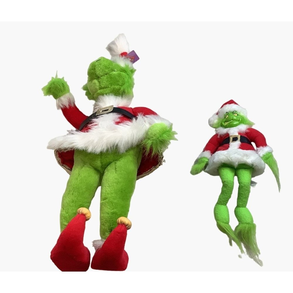 2 The Grinch Dr. Seuss 16" Bendable Stuffed Animal & Hard Face 11" Plush - Picture 6 of 10